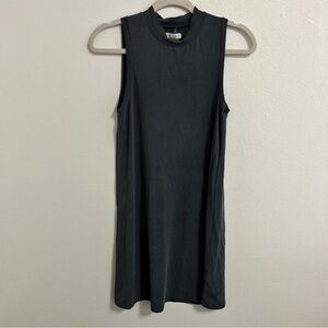 Madewell dark grey mock neck sleeveless dress